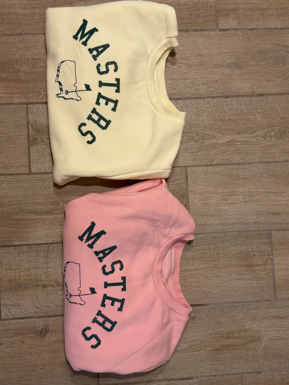 Genuine Masters Golf Sweatshirts Pink and Yellow available - Picture 2 of 7